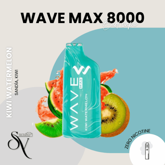 Bud Vape Wave Max 8000 Kiwi Watermelon