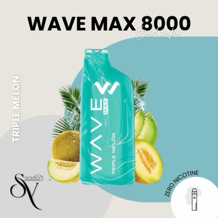 Bud Vape Wave Max 8000 Triple Melon
