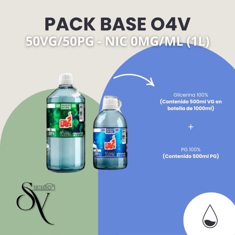 Pack Base - 50Vg/50Pg - Nic 0Mg (1Litro) O4V