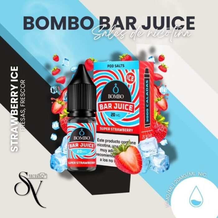 Sales Super Strawberry Ice - Bar Juice by Bombo