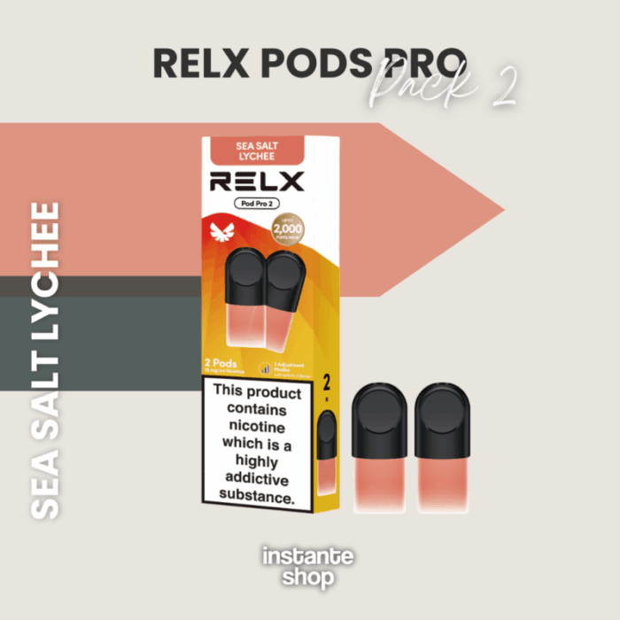 Relx Cápsulas Sea Salt Lychee (Pack 2)
