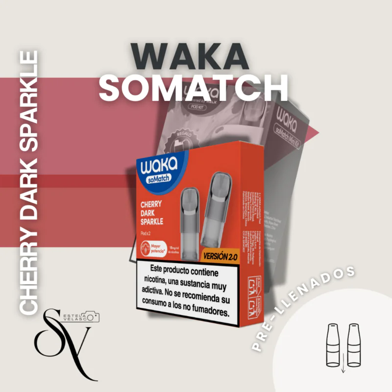 Cápsulas Waka Somatch Cherry Dark Sparkle (Pack 2)