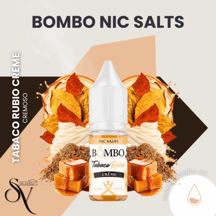 Tabaco rubio creme - Bombo nic Salts