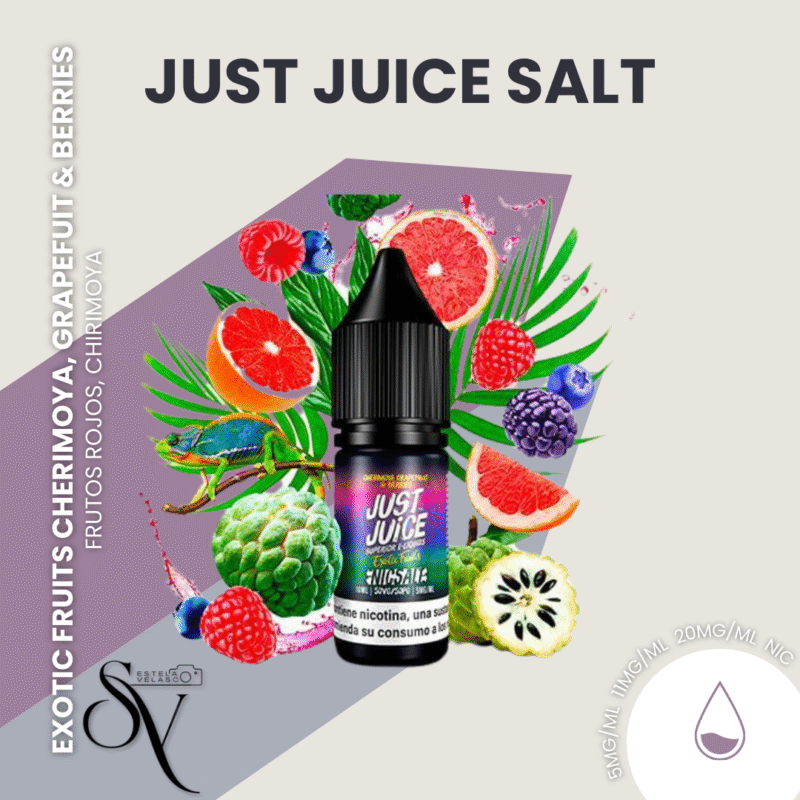 Exotic Fruits Cherimoya, Crapefruit And Berries - Just Juice Salt