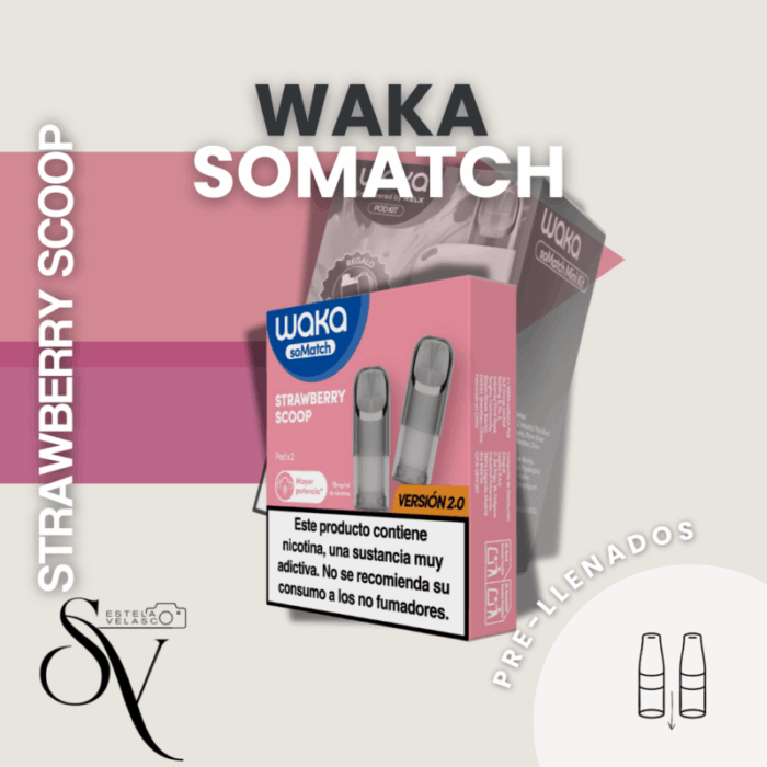 Cápsulas WAKA soMatch Mini Strawberry Scoop (pack 2)