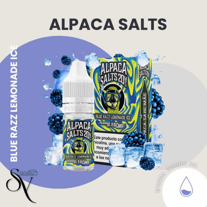 Blue razz lemonade ice  - alpaca salts