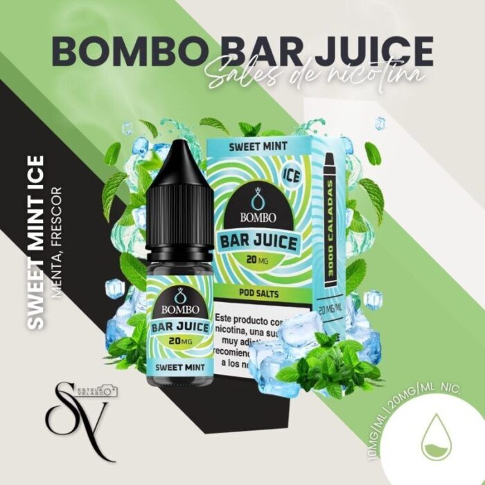 Sales de nicotina bar juice by bombo sweet mint ice