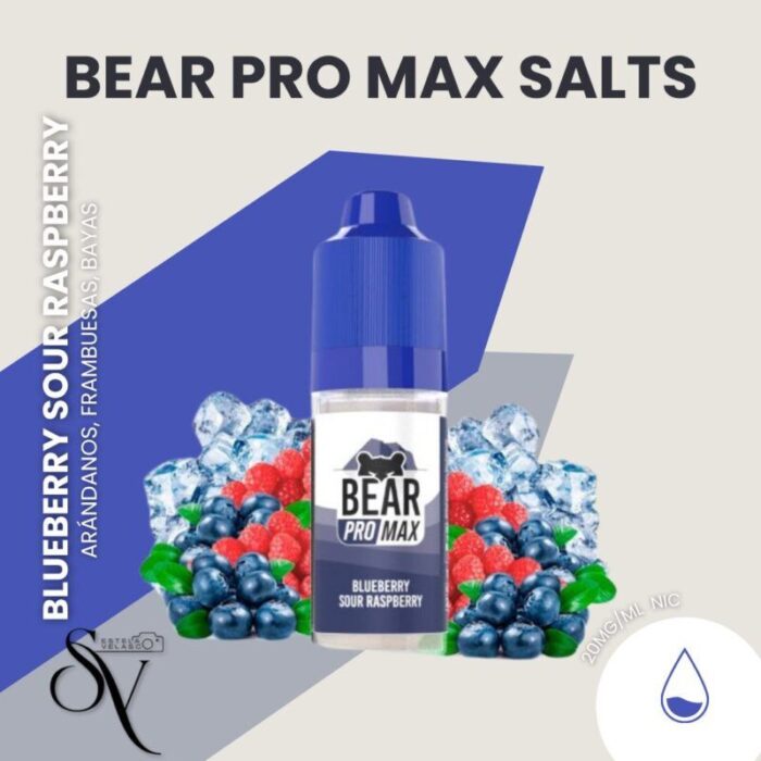 Bluebrry Sour Rapberry - Bear pro max salts