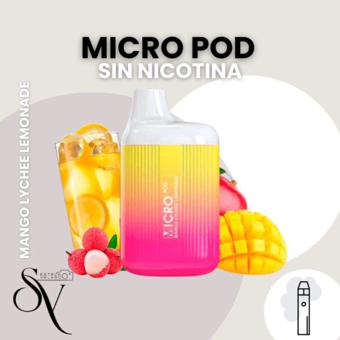 Mango Lychee Lemonade SIN NICOTINA - Micro Pod