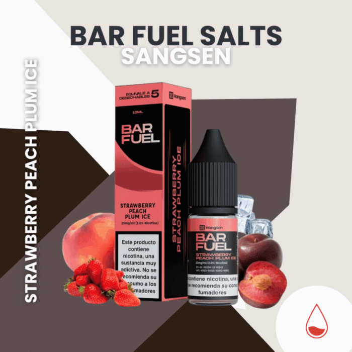 Strawberry Peach Pum Ice - Bar Fuel Salts (Hangsen)