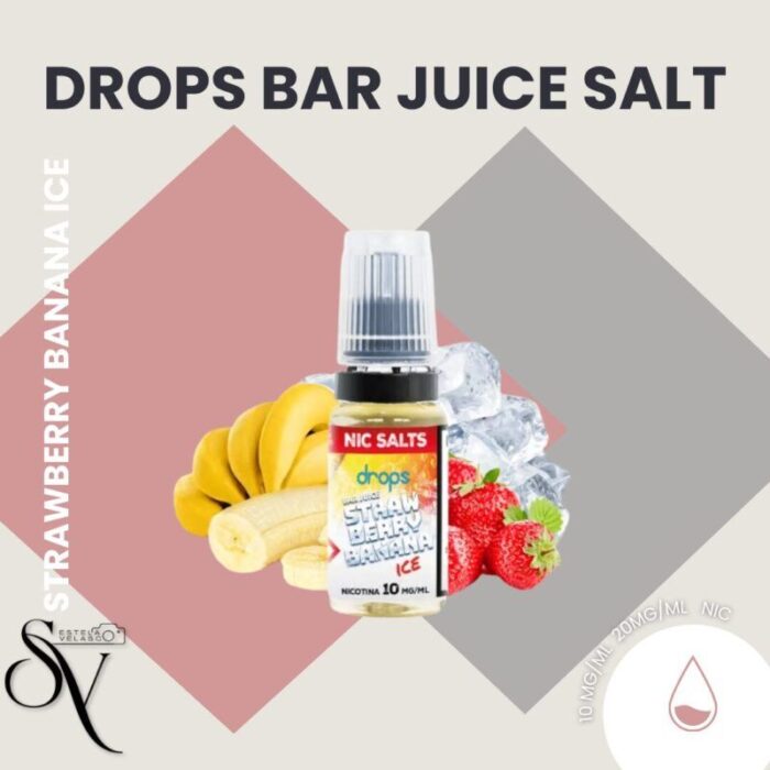 Strawberry Banana Ice - Bar Juice Drops Nic Salts