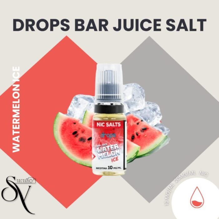 Watermelon Ice - Bar Juice Drops Nic Salts