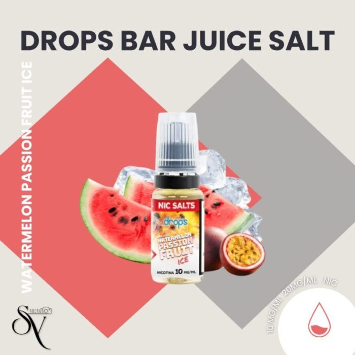 Watermelon Passion fruit Ice - Bar Juice Drops Nic Salts