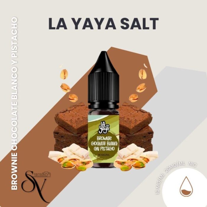 Brownie Chocolate blanco y pistacho - La yaya Salts