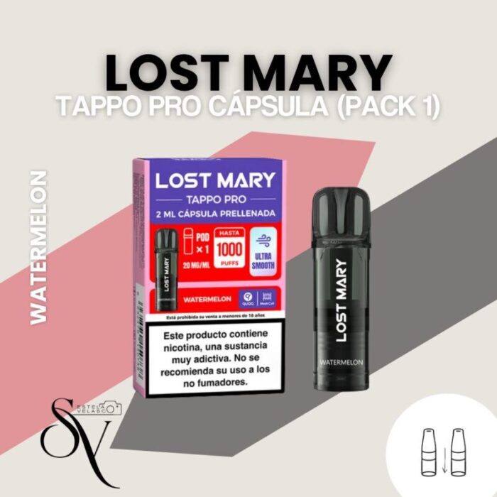 Cápsula Watermelon (pack 1) - Lost Mary Tappo pro
