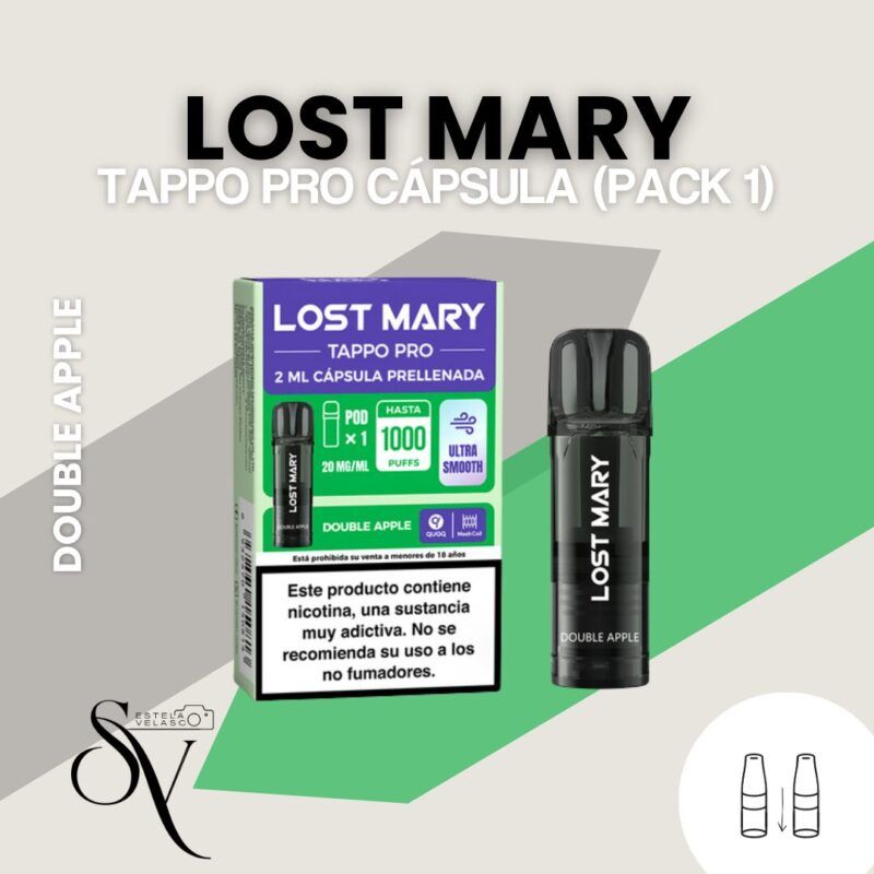 Cápsula Double Apple (Pack 1) - Lost Mary Tappo Pro 1 Cápsula Double Apple (Pack 1) - Lost Mary Tappo Pro