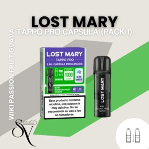 Cápsula Kiwi Passion Fruit Guava (pack 1) - Lost Mary Tappo pro