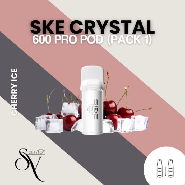 Cápsula Cherry Ice - SKE Crystal 600 PRO Pod