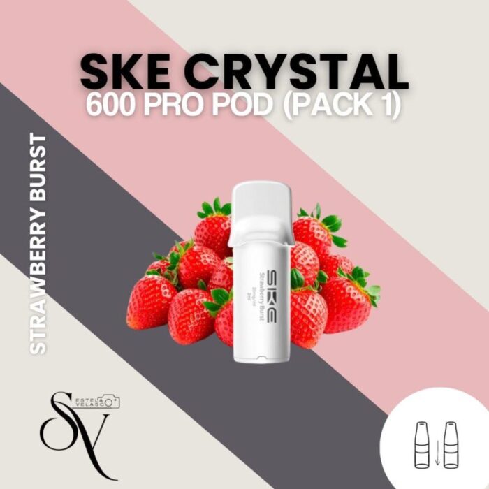 Cápsula Strawberry Bust - SKE Crystal 600 PRO Pod
