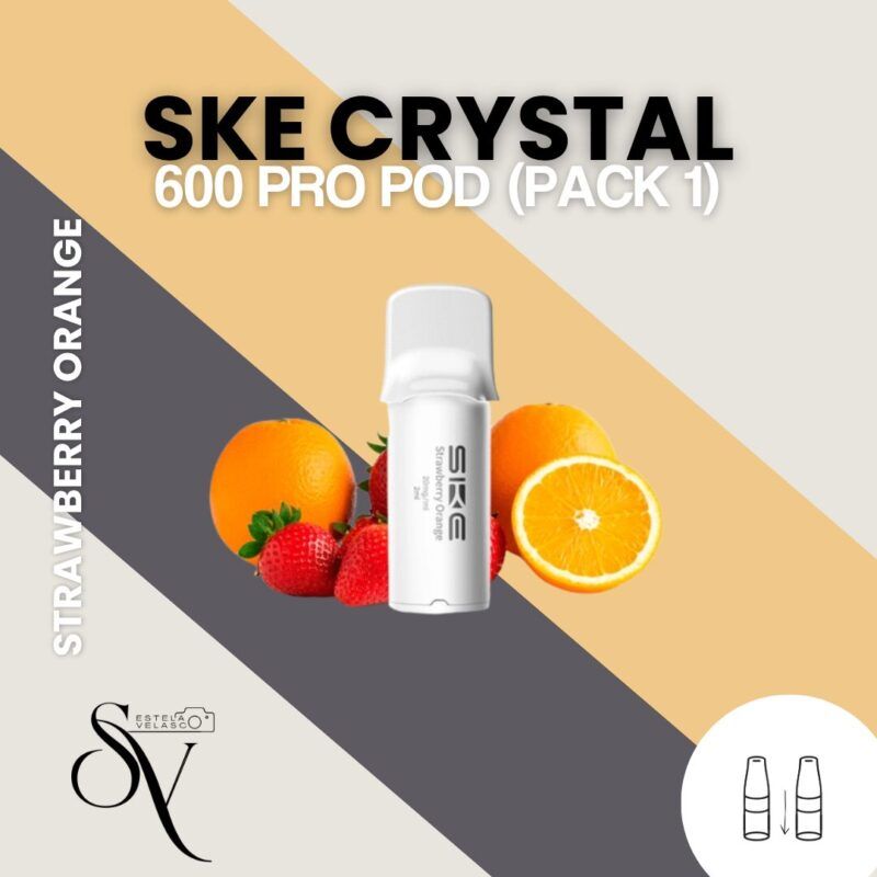 Cápsula Strawberry Orange - Ske Crystal 600 Pro Pod 1 Cápsula Strawberry Orange - Ske Crystal 600 Pro Pod