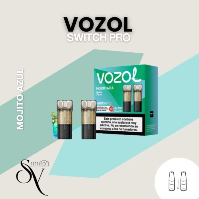 Mojito Azul - Capsulas (pack 2) Vozol Switch Pro