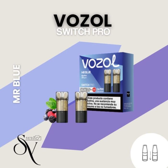 Mr Blu - Capsulas (Pack 2) Vozol Switch Pro 1 Mr Blu - Capsulas (Pack 2) Vozol Switch Pro