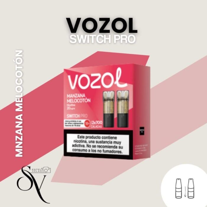 Manzana Melocotón - Capsulas (pack 2) Vozol Switch Pro
