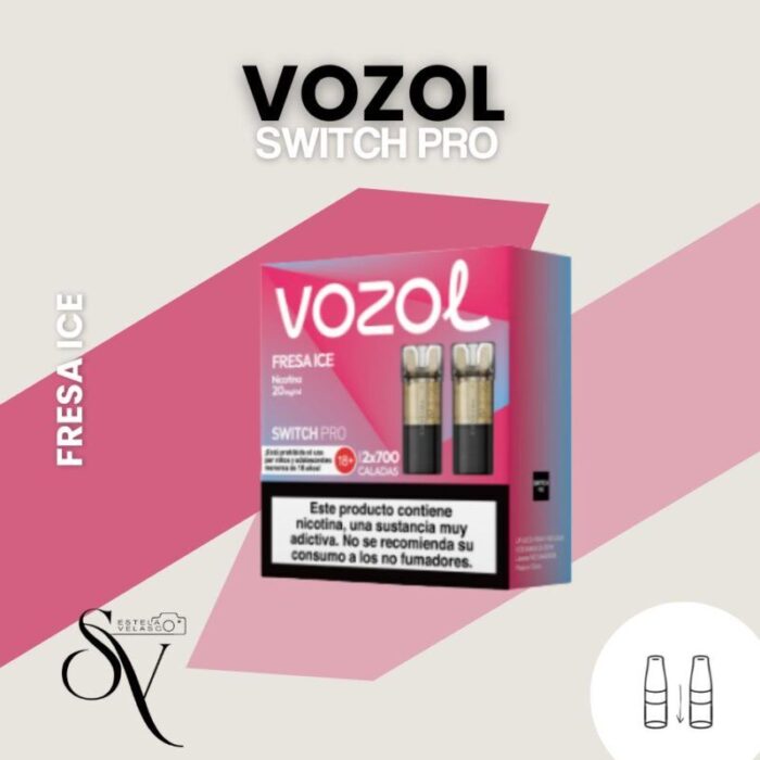 Fresa Ice - Capsulas (pack 2) Vozol Switch Pro