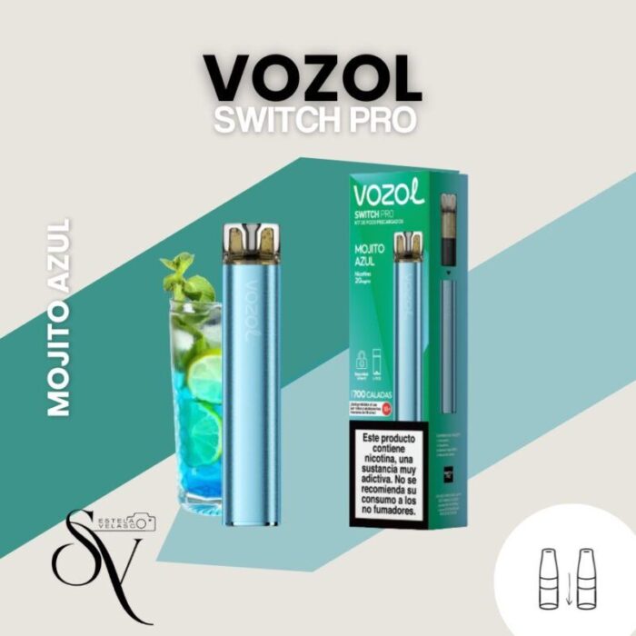 Mojito Azul - Batería + Capsula - Vozol Switch Pro 1 Mojito Azul - Batería + Capsula - Vozol Switch Pro