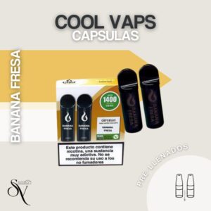 Cápsulas Banana Fresa - Cool Vaps