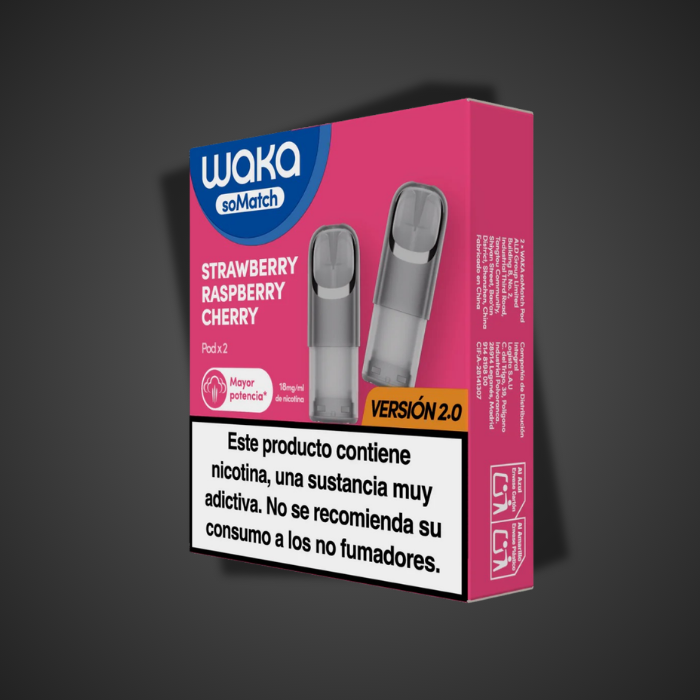producto waka strawberry raspberry cherry pack 2