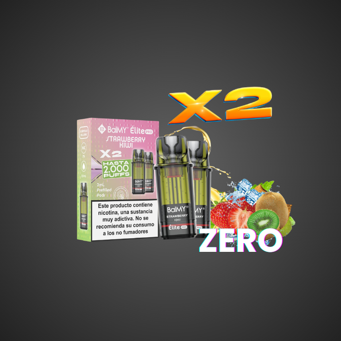 producto balmy elite pro strawberry kiwi zero pack 2
