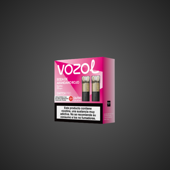 PRODUCTO CAPSULAS VOZOL SWITCH PRO SODA ARANDONOS ROJOS