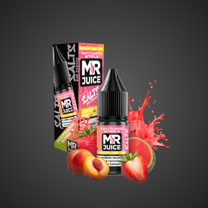 PRODUCTO MR JUICE SALTS MELOCOTON FRESA SANDIA