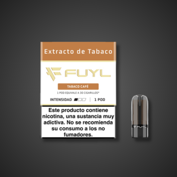 producto fuyl pre llenado tabaco cafe