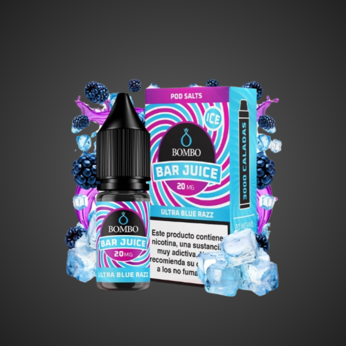 producto bombo bar juice ultra blue razz ice